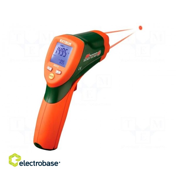 Infrared thermometer | LCD,with a backlit | -50÷1000°C | ε: 0,1÷1 фото 1