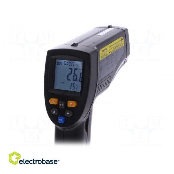 Infrared thermometer | LCD,with a backlit | -50÷1150°C | ε: 0,1÷1 image 3
