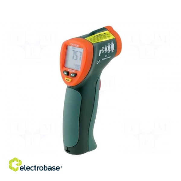 Infrared thermometer | LCD,with a backlit | -50÷650°C | ε: 0,1÷1 фото 1