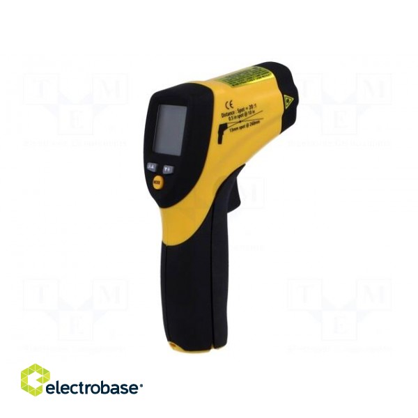 Infrared thermometer | LCD,with a backlit | -50÷800°C | ε: 0,1÷1 image 6
