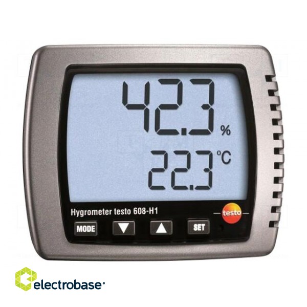 Meter: thermo-hygrometer | 0÷50°C | Accur: ±0,5°C | 10÷95%RH