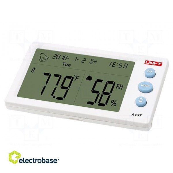 Thermo-hygrometer | LCD 4,5" | -10÷50°C | 20÷95%RH | Accur: ±1°C image 2