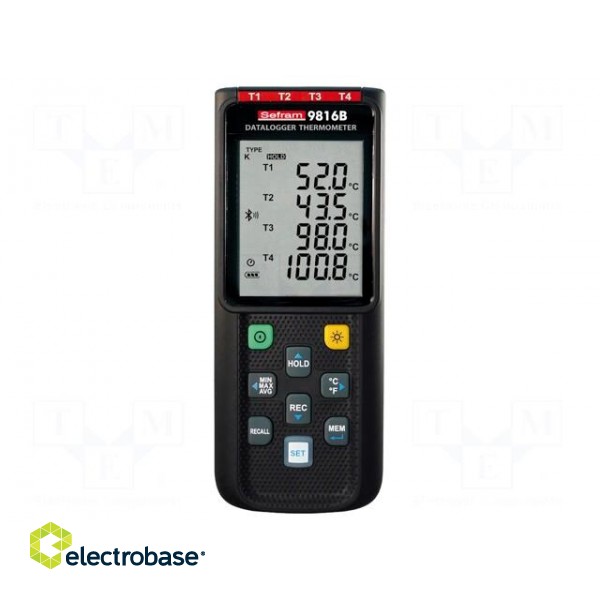 Data logger | temperature (external probe required) | Unit: °C
