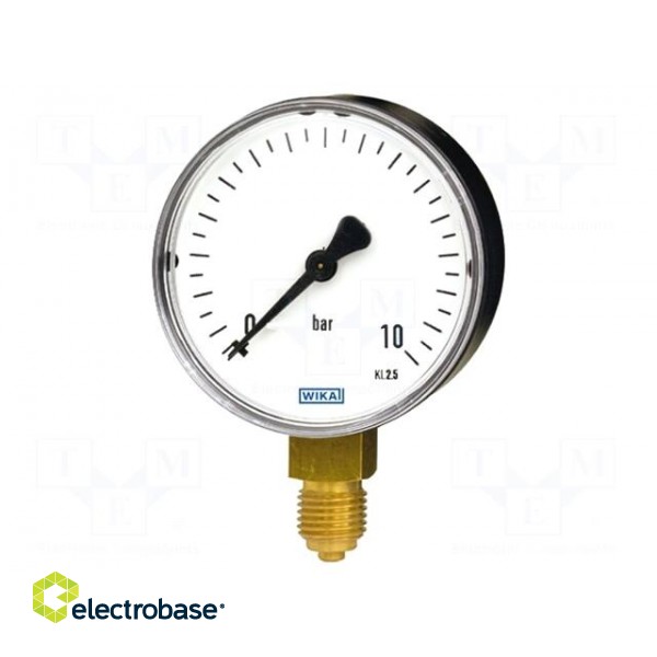 Manometer | -1bar÷600mbar | Class: 2.5 | 63mm | Temp: -20÷60°C | 111.10