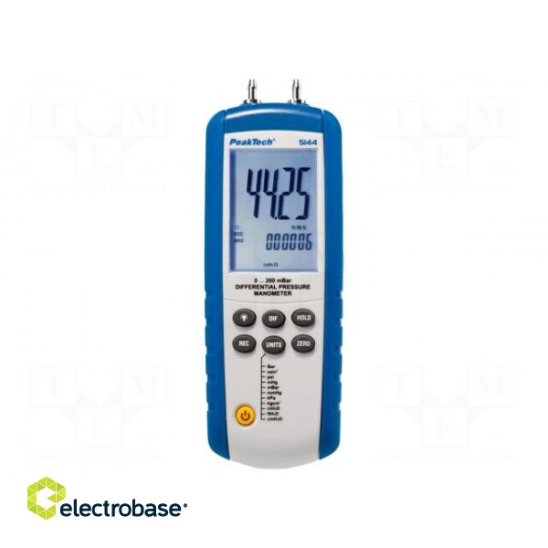 Manometer | 0÷200mbar | LCD | ±0.3% | Interface: USB | Illumin: yes image 7