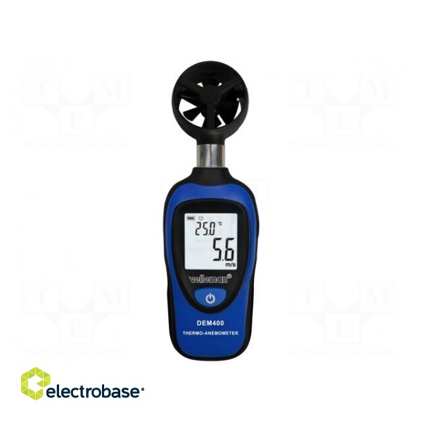 Thermoanemometer | LCD | 3 digit | Vel.measur.resol: 0.1m/s фото 1