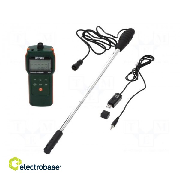 Thermoanemometer | LCD (4000),with a backlit | 0,5÷20m/s image 1