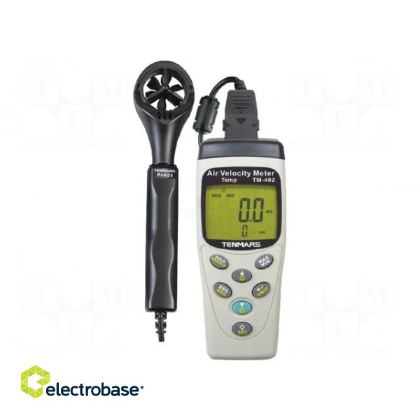 Thermoanemometer | LCD | Velocity measuring range: 0.4÷25m/s