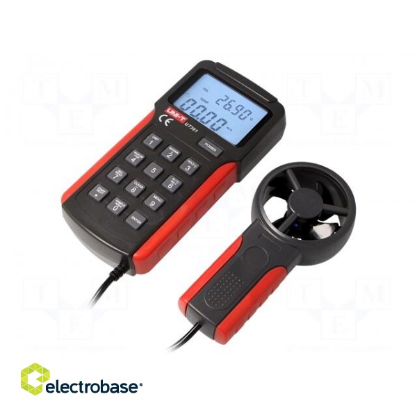 Thermoanemometer | LCD,with a backlit | 2÷30m/s | 0÷40°C image 3