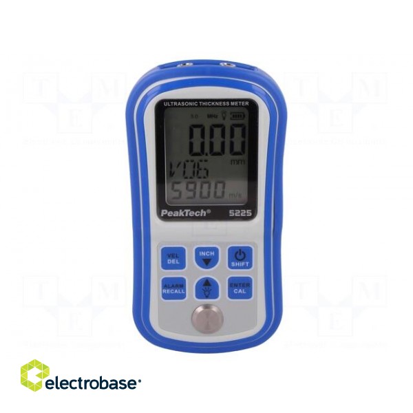 Tester: ultrasonic thickness meter | 1÷300mm | 1% | 80x145x30mm image 1