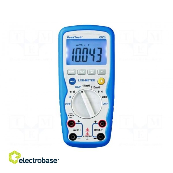LCR meter | LCD | 4,5 digit (11000) | L accuracy: ±(2%+0.2mH)
