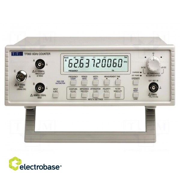 Meter: frequency | LCD | Ch: 2 | 0.001÷6000MHz | Interface: USB | Plug: EU