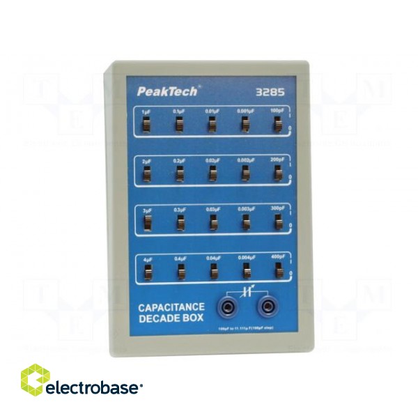 Decade box: capacitance | 100p÷11,111uF | Number of ranges: 5