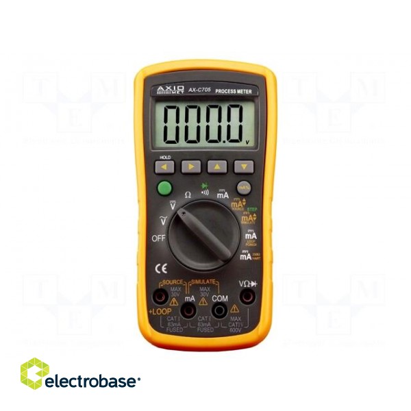 Calibrator | loop | VDC: 0÷50V | VAC: 0÷500V | I DC: 0÷20mA | R range: 5kΩ image 1