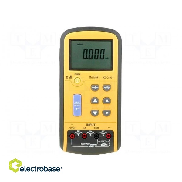 Meter: calibrator | voltage,current | VDC: 0÷100mV,10V | I DC: 0÷24mA image 1