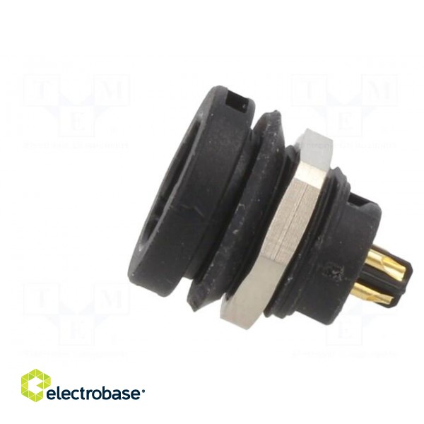 Connector: circular | 420 | 125V | PIN: 4 | socket | female | soldering paveikslėlis 3