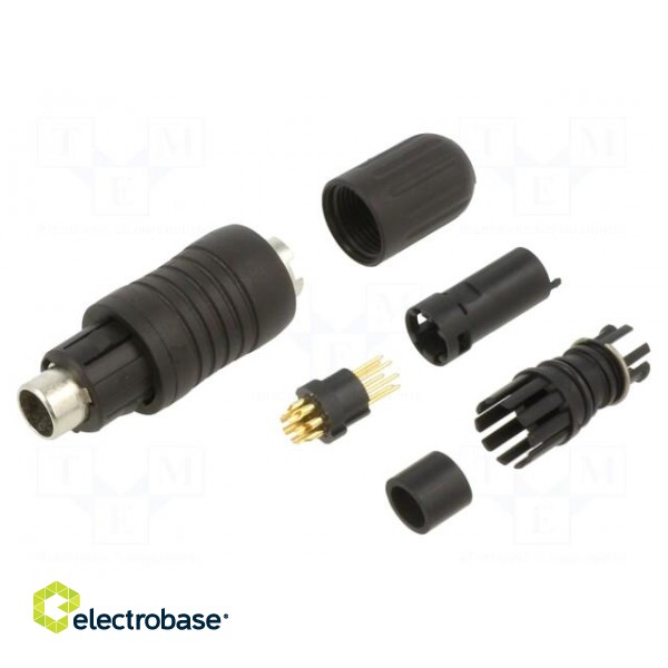 Connector: circular | 430 | 125V | PIN: 7 | plug | male | soldering | 1A image 1