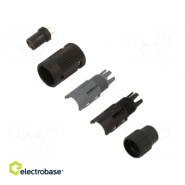 Connector: circular | 710 | 125V | PIN: 2 | plug | female | soldering | 4A