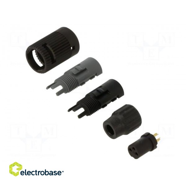 Connector: circular | 710 | 125V | PIN: 3 | plug | female | soldering | 4A