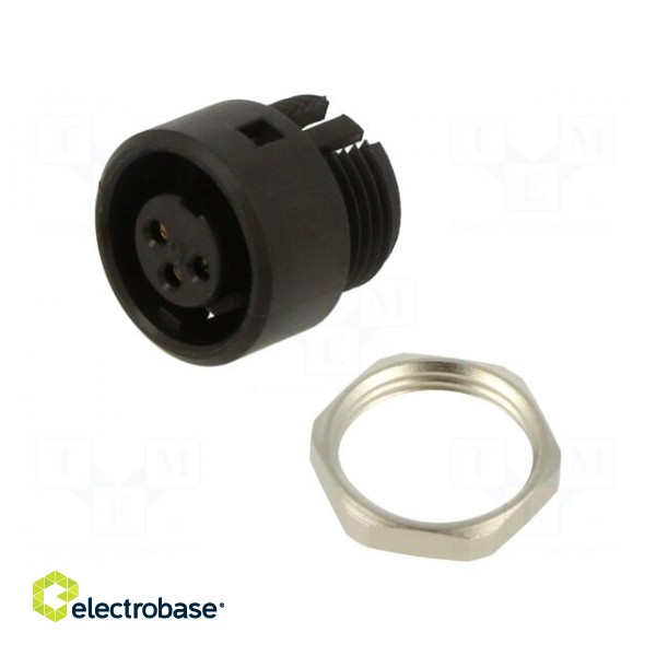 Connector: circular | 710 | 125V | PIN: 3 | socket | female | soldering