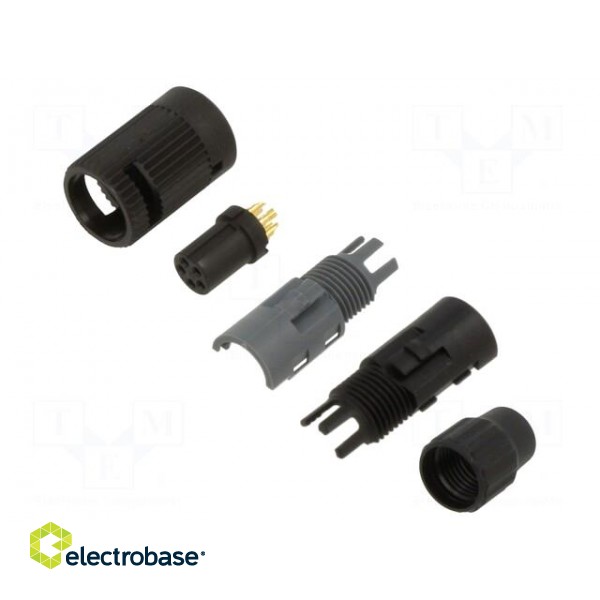 Connector: circular | 710 | 125V | PIN: 5 | plug | female | soldering | 3A