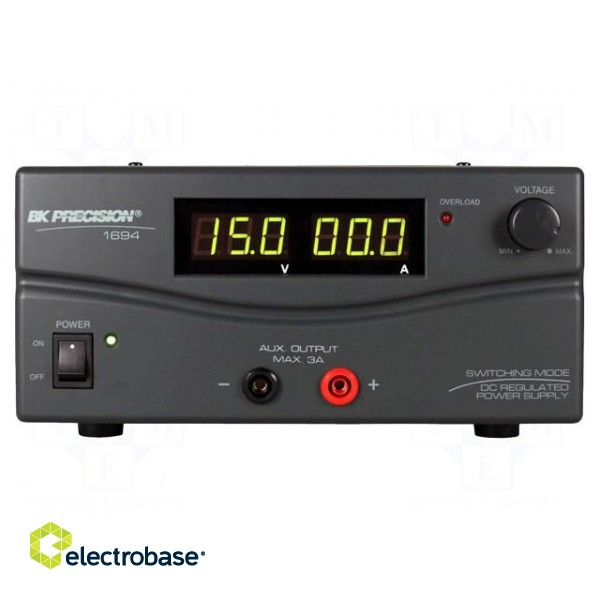 Power supply: laboratory | single-channel,adjustable | 1÷15VDC image 1