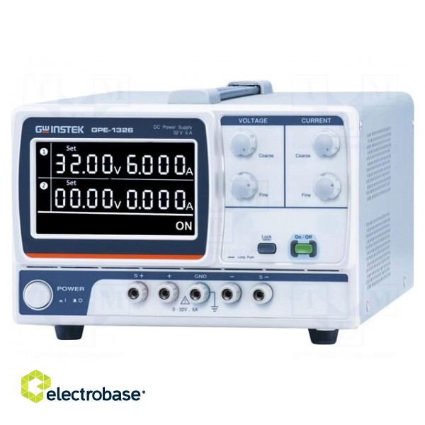 Power supply: laboratory | single-channel,linear | 0÷32VDC | 0÷6A