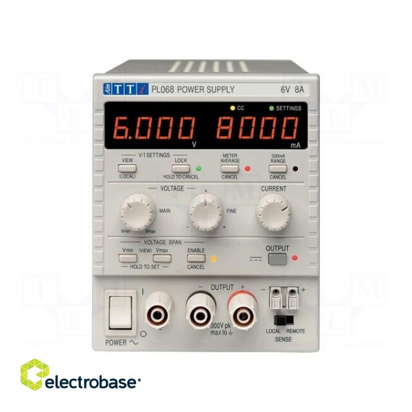 Power supply: laboratory | single-channel,linear | 0÷6VDC | 0÷8A