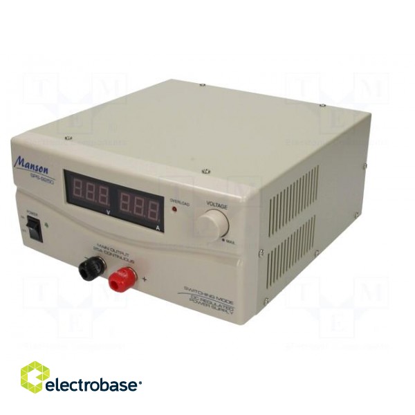 Power supply: laboratory | Channels: 1 | 3÷15VDC | 25A | Plug: EU image 2