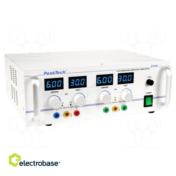 Power supply: laboratory | AC/DC,adjustable,multi-channel | 0÷6A