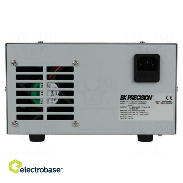 Power supply: laboratory | adjustable,multi-channel | 30VDC | 5A paveikslėlis 5