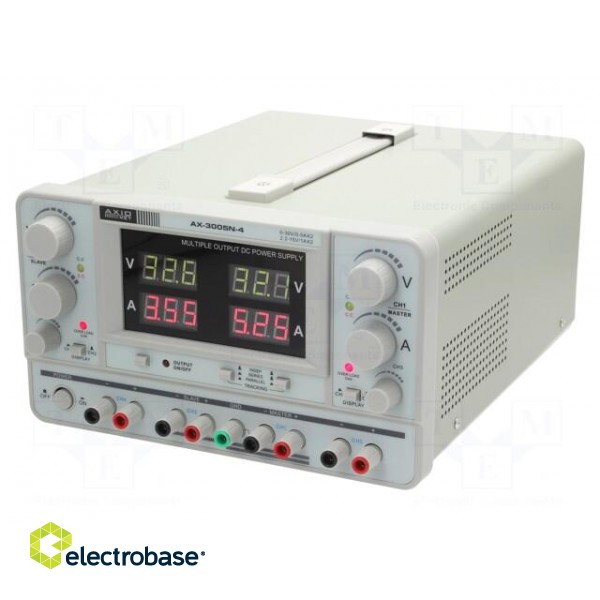 Power supply: laboratory | linear,multi-channel | 0÷30VDC | 0÷5A image 1