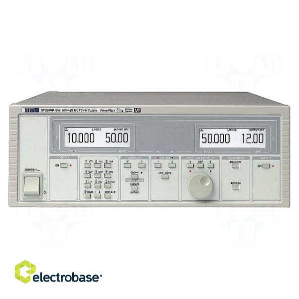 Power supply: laboratory | Channels: 2 | 0÷80VDC | 0÷50A | 0÷80VDC