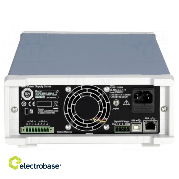 Power supply: programmable laboratory | Ch: 1 | 0÷100VDC | 0÷2A | 40W фото 2
