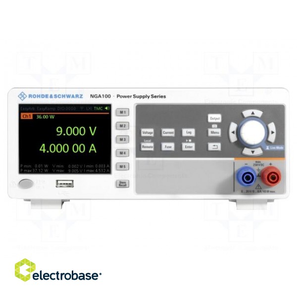 Power supply: programmable laboratory | Ch: 1 | 0÷100VDC | 0÷2A | 40W фото 5