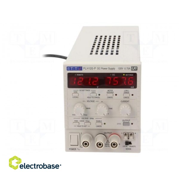 Power supply: programmable laboratory | Ch: 1 | 0÷120VDC | 0÷0.75A фото 2