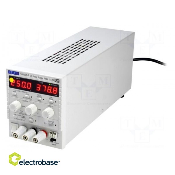 Power supply: programmable laboratory | Ch: 1 | 0÷250VDC | 0÷0.375A