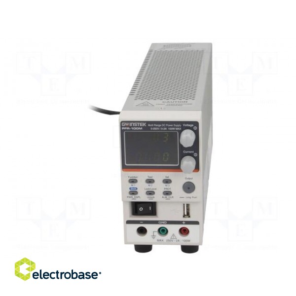 Power supply: programmable laboratory | Ch: 1 | 0÷250VDC | 0÷2A | 100W image 2