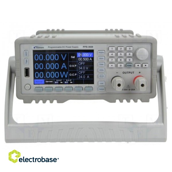 Power supply: programmable laboratory | Ch: 1 | 0÷30VDC | 0÷20A | 600W фото 1