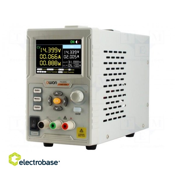 Power supply: programmable laboratory | Ch: 1 | 0÷30VDC | 0÷5A | 150W image 1