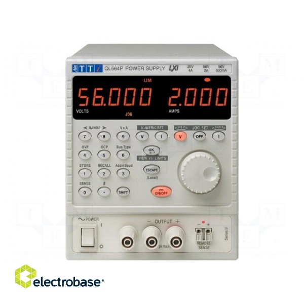 Power supply: programmable laboratory | Ch: 1 | 0÷56VDC | 0÷4A | 112W