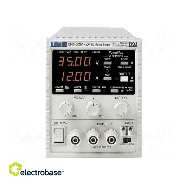 Power supply: programmable laboratory | Channels: 1 | 0÷60VDC | 10mV