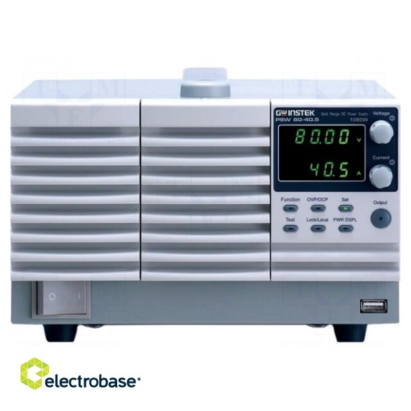 Power supply: programmable laboratory | Ch: 1 | 0÷80VDC | 40.5A | PSW