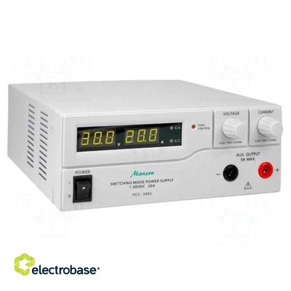 Power supply: programmable laboratory | Ch: 1 | 1÷16VDC | 0÷40A