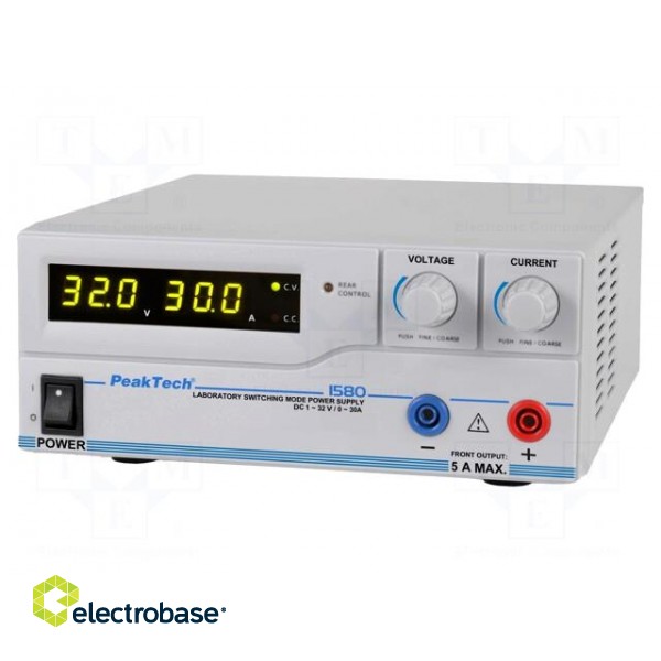 Power supply: programmable laboratory | Ch: 1 | 1÷32VDC | 0÷30A