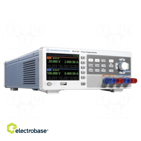 Power supply: programmable laboratory | Ch: 2 | 0÷100VDC | 0÷2A | 0÷2A image 4