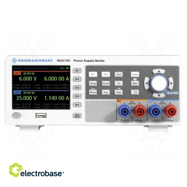 Power supply: programmable laboratory | Ch: 2 | 0÷100VDC | 0÷2A | 0÷2A image 5