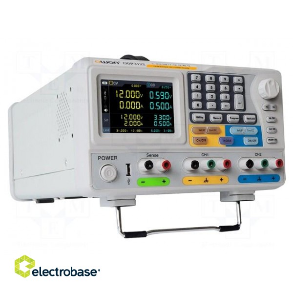Power supply: programmable laboratory | Ch: 2 | 0÷30VDC | 0÷12A | 0÷3A фото 3
