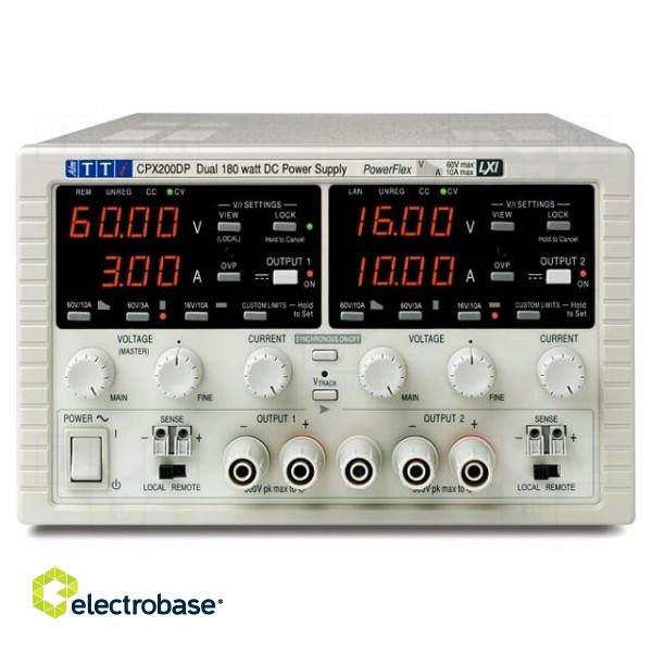 Power supply: programmable laboratory | switched-mode | 0÷60VDC