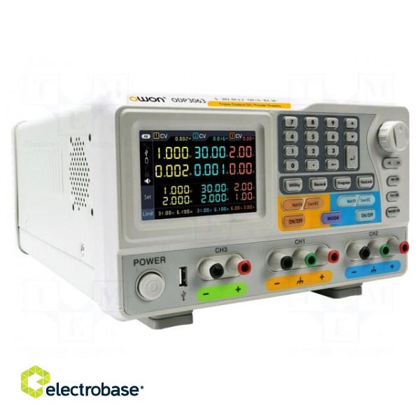 Power supply: programmable laboratory | Ch: 3 | 0÷30VDC | 0÷6A | 0÷6A image 5